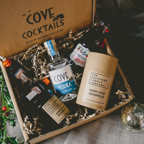Devon Cove Cocktail Kit and Candle gift box